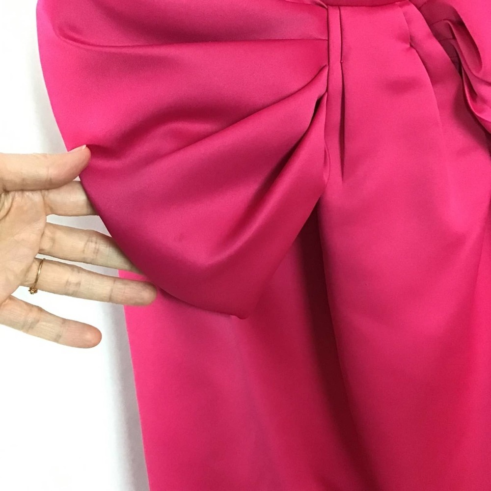 Vintage Victor Costa Barbie pink strapless gown with large bow - Picture 7 of 9